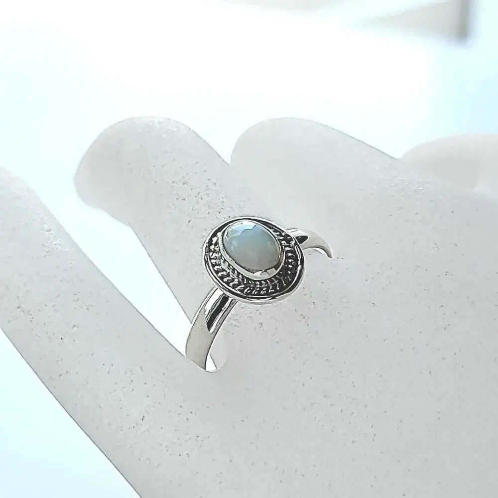 Sterling Silver Ethiopian Opal Ring -